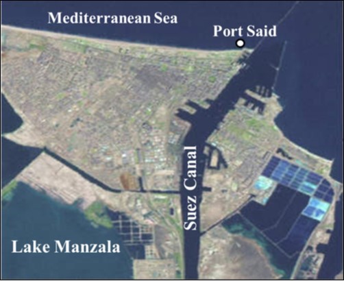 Egyptian Mediterranean off Port Said coast
