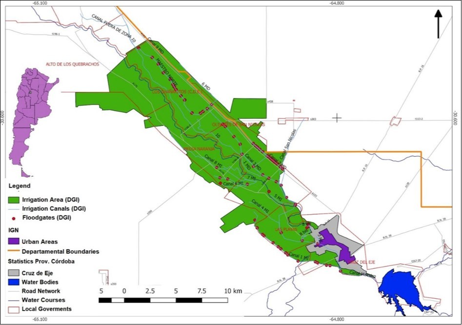 Irrigation Region on the Cruz del Eje System.