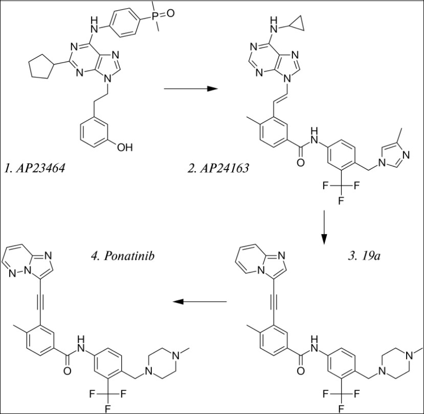 Ponatinib development history.