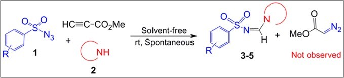 One pot synthesis of sulfonylamidines 3-5