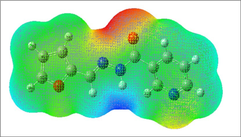 The Molecular electrostatic potential map of F2CNH